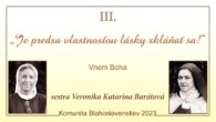 Komunita Blahoslavenstiev / 03_ „JE PREDSA VLASTNOSŤOU LÁSKY SKLÁŇAŤ SA" – VNEM BOHA