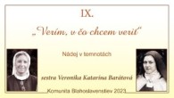 Komunita Blahoslavenstiev / 09 „VERÍM, V ČO CHCEM VERIŤ“ – NÁDEJ V TEMNOTÁCH