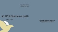 ECAV / #11 Pokúšanie na púšti (Lk 4,1-13)