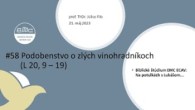 ECAV / #58 Podobenstvo o zlých vinohradníkoch (Lk 20, 9 – 19)