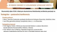 ECAV / Teologicko- pastoračná konferencia: 20. výročie uznávania krstu