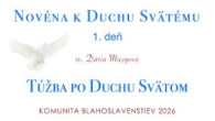 Komunita Blahoslavenstiev / 01_PRVÝ DEŇ NOVÉNY K DUCHU SVÄTÉMU 2026