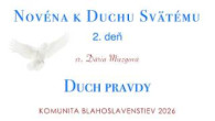 Komunita Blahoslavenstiev / 02_DRUHÝ DEŇ NOVÉNY K DUCHU SVÄTÉMU 2026